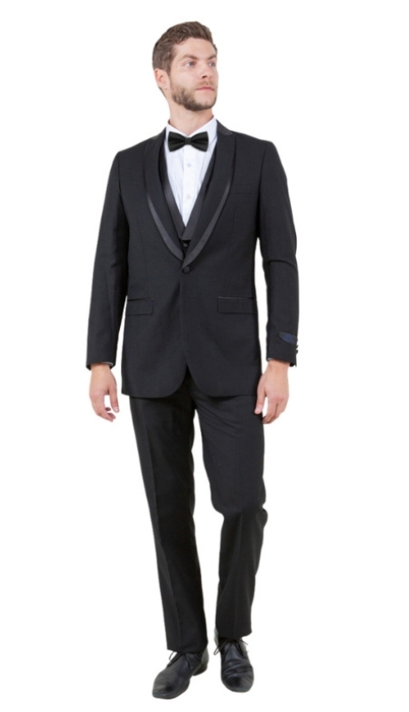 Bryan Michaels Mens Tuxedos MT202-01-BLK