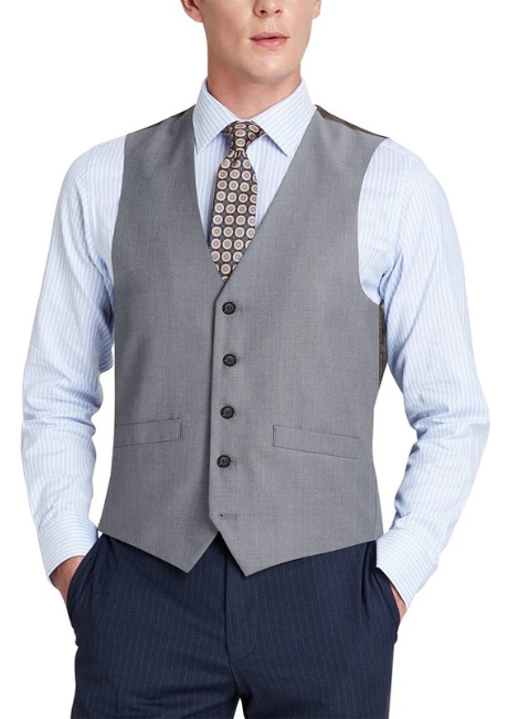 Renoir Mens Vest 508-5-LG ( Classic Fit Suit Separate Wool Vest )