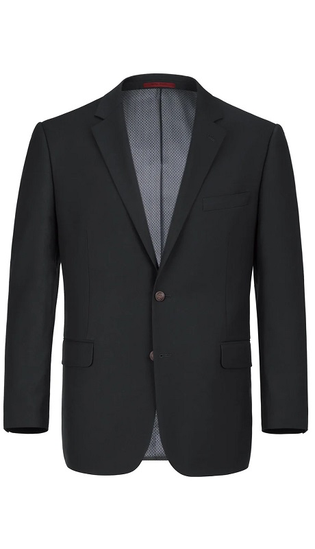 Renoir Men's Blazer 201-1-BLK ( Classic Fit Bib Blazer )