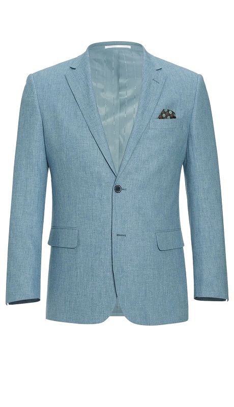 Renoir Men's Suit 201-11-LB (2-Piece Slim Fit Single Breasted Notch Lapel Suit)