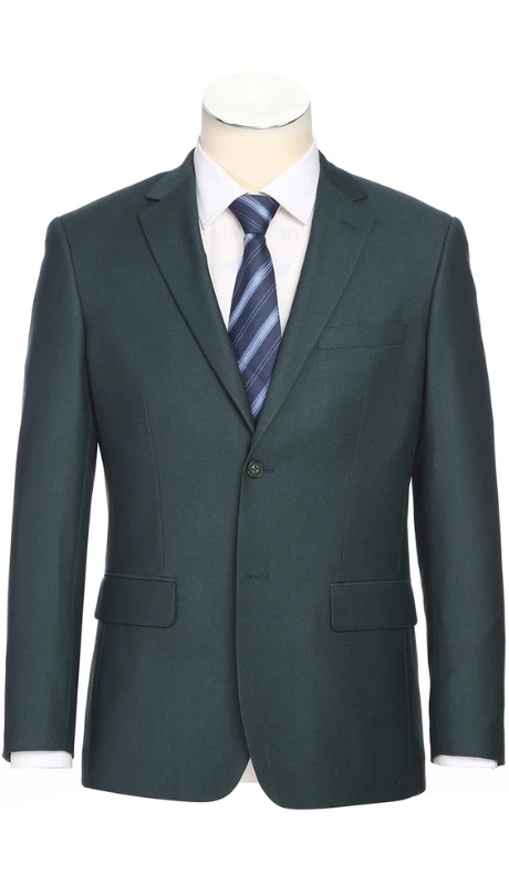 Renoir Men's Suit 201-13-GRN (2-Piece New Slim Fit Single Breasted Notch Lapel Suit)