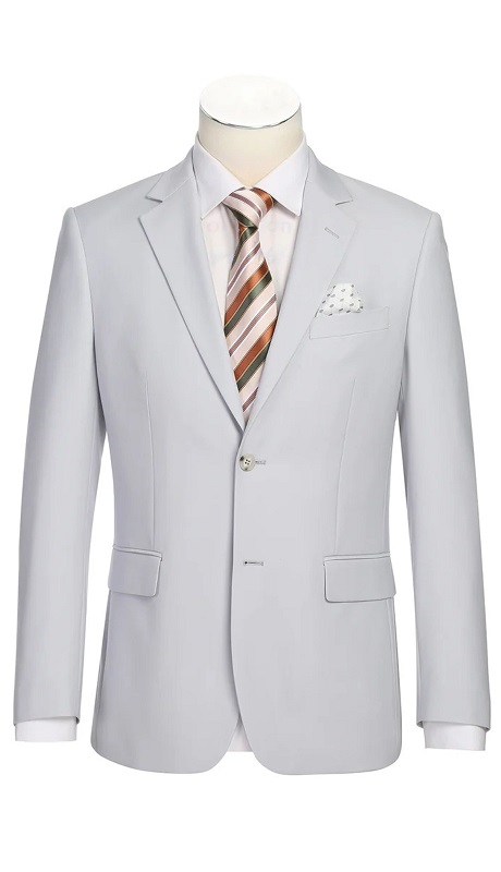 Renoir Men's Suit 201-15-PERL-GRY (2-Piece New Slim Fit Single Breasted Notch Lapel Suit)