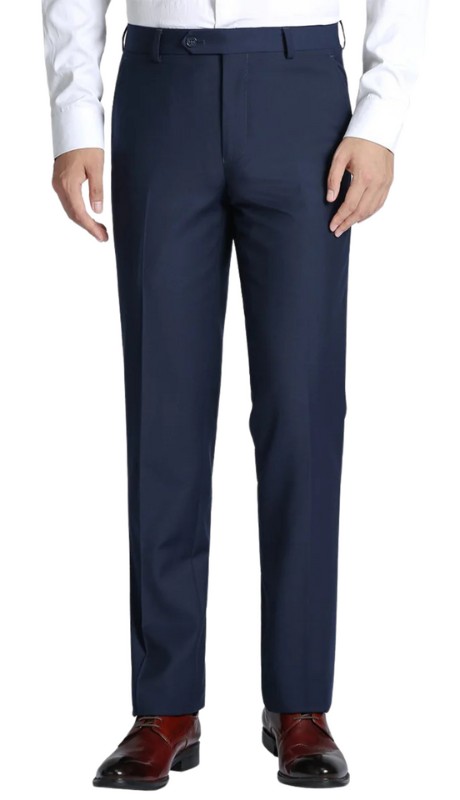 Renoir Mens Pant 201-19-NAVY ( Flat Front Suit Separate Pants )
