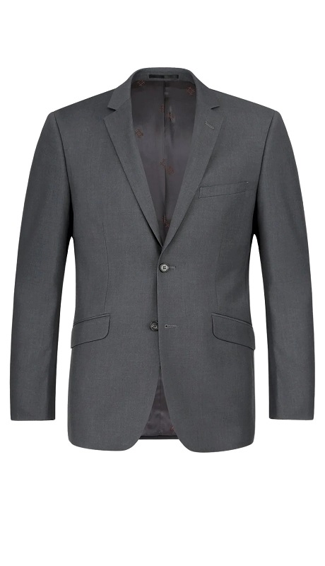 Renoir Men's Suit 201-4-GREY (2-Piece Single Breasted Notch Lapel Suit)
