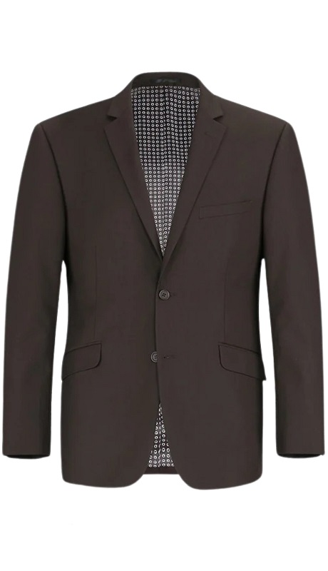 Renoir Men's Suit 201-5-BROWN (2-Piece Single Breasted Notch Lapel Suit)