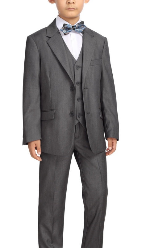 Renoir Boy's Suit 202-1-DG (Formal Three-piece Suit)