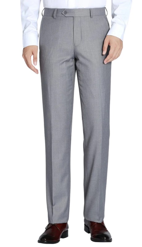 Renoir Mens Pant 202-2-GRY ( Flat Front Suit Separate Pants )