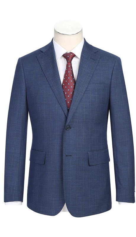 English Laundry Mens Suit 22-52-402EL-BLU ( Check Suit )