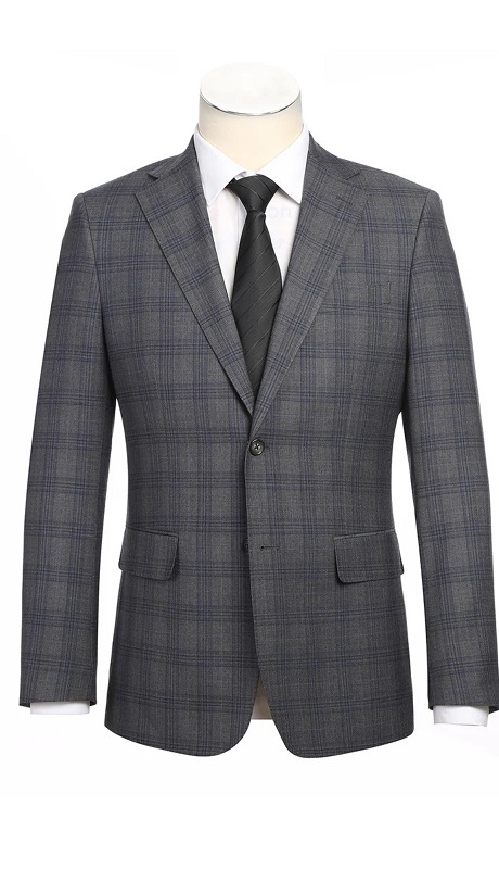 English Laundry Mens Suit 22-57-500EL-GRY ( Check Suit )