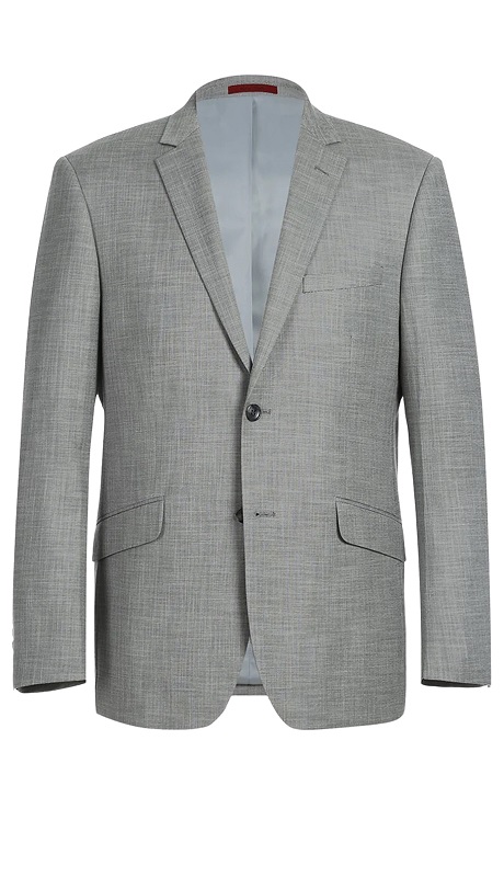 Renoir Men's Suit 293-17-GRAY (Slim Fit Notch Lapels Gray Solid Suits)