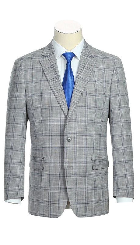 Renoir Mens Suits 293-23-GRY ( Classic Fit Checked Suits )