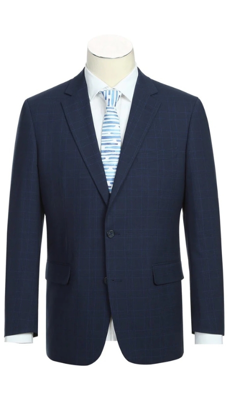 Renoir Mens Suits 293-26-MB ( Classic Fit Checked Suits )