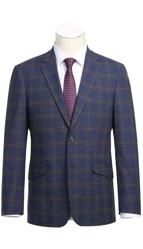 Renoir Mens Blazer 294-19- BLU ( Slim Fit Blazer )