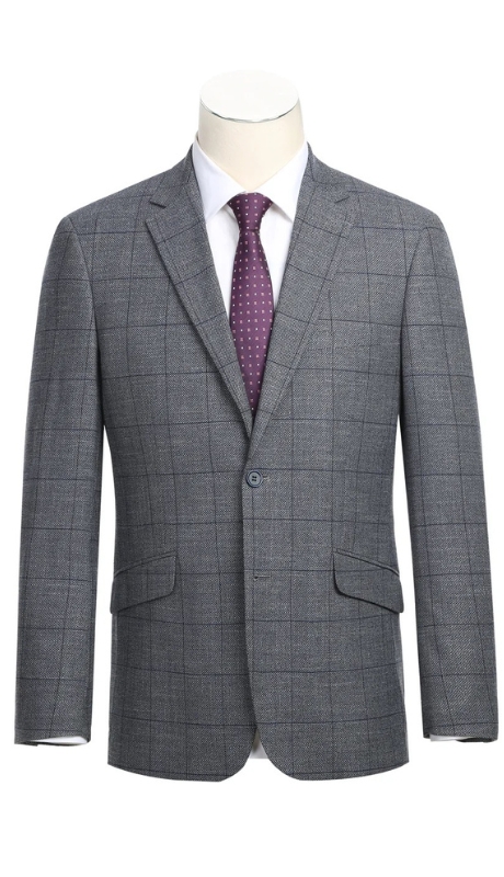 Renoir Mens Blazer 294-20-GRY ( Slim Fit Blazer )