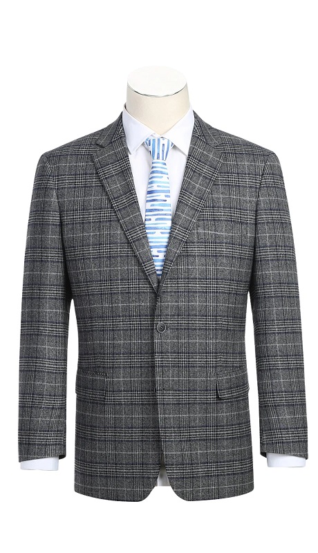 Renoir Mens Blazer 294-21-GRY ( Classic Fit Blazer )