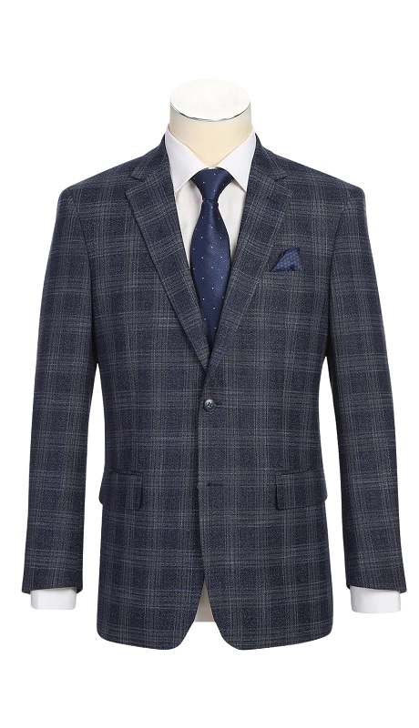 Renoir Mens Blazer 294-46-NAVY ( Classic Fit Blazer )
