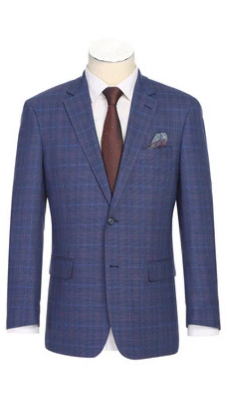 Renoir Mens Blazer 294-47-BLUE ( Classic Fit Blazer )