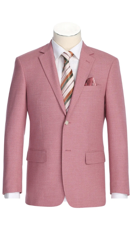 Renoir Mens Blazer 294-60-RED (Men's Classic Fit Bib Blazer)