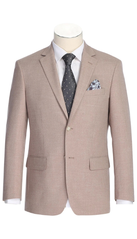 Renoir Mens Blazer 294-61-WARM TAUPE (Men's Classic Fit Bib Blazer)