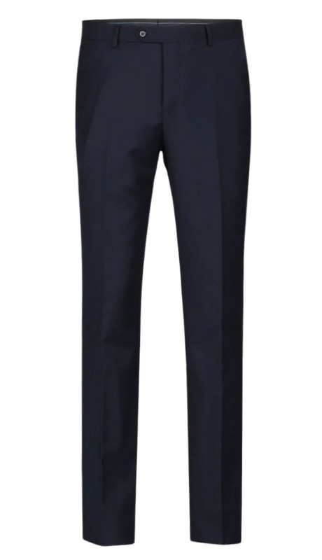 Renoir Mens Pant 508-2-NAVY ( Regular Fit Flat Front Wool Suit Pant )