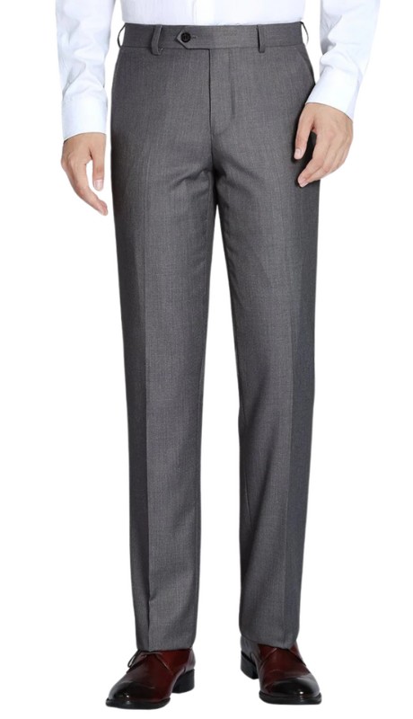 Renoir Mens Pant 508-3-DG ( Regular Fit Flat Front Wool Suit Pant )