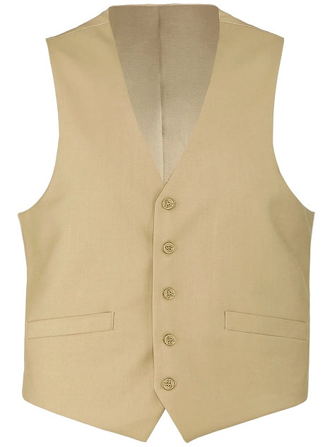 Renoir Mens Vest 508-4 -TAN ( Classic Fit Suit Separate Wool Vest )
