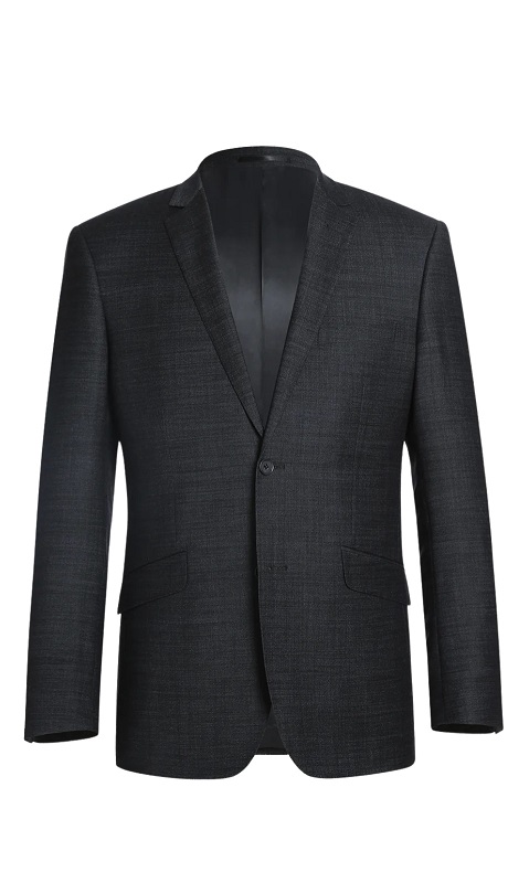 Renoir Men's Suit 558-2-CHAR (Two Piece Slim Fit Wool Blend Suit) 