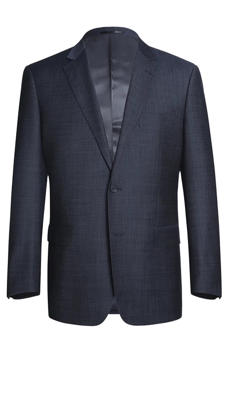 Renoir Men's Suit 558-3-NAVY (Two Piece Classic Fit Wool Blend Suit)