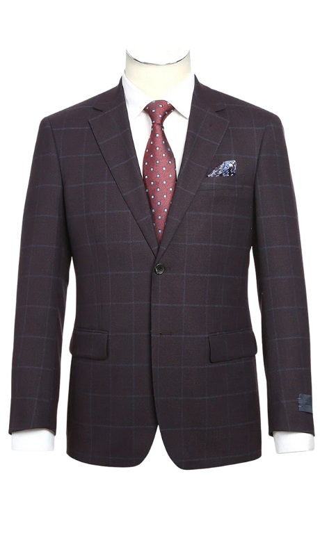 Renoir Mens Blazer 565-11-MB ( New Slim Fit Wool Blazer )
