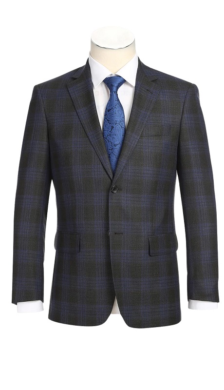 Renoir Mens Blazer 565-12-GB ( New Slim Fit Wool Blazer )
