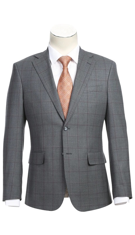 English Laundry Mens Suit EL82-61-092-GRY-BRN ( Wool Suit )