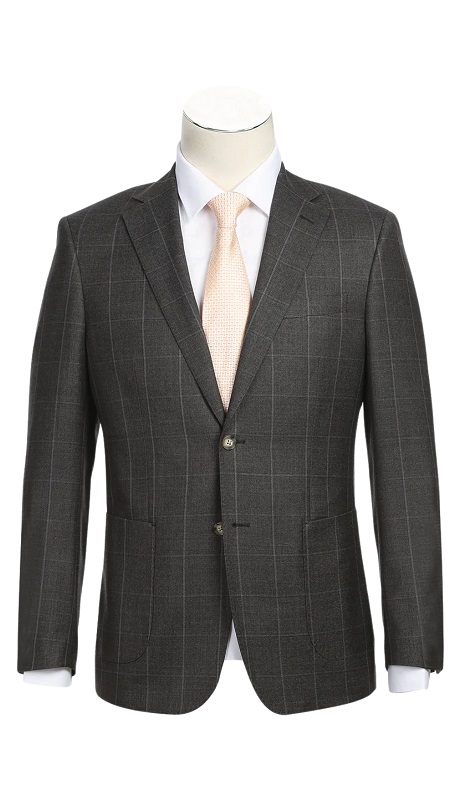 English Laundry Mens Suit EL82-61-095-BRN Wool Suit