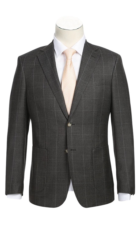 English Laundry Mens Suit EL82-61-095-BRN Wool Suit