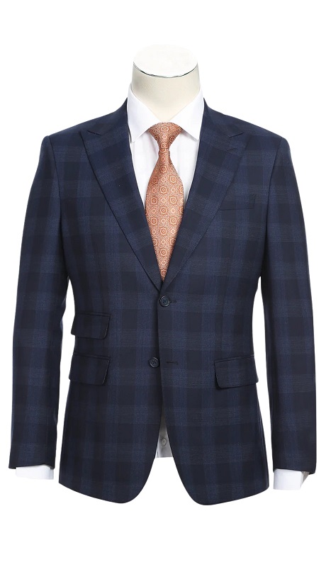 English Laundry Mens Suit EL82-65-410-NAVY Wool Suit
