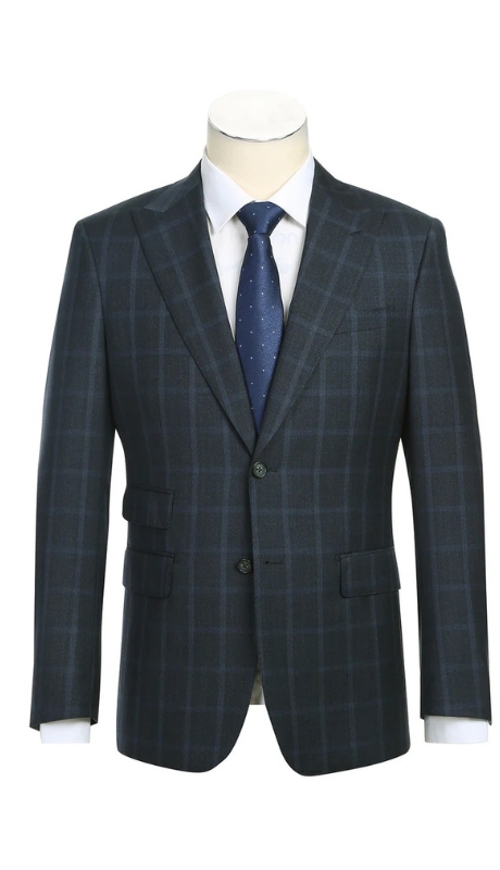 English Laundry Mens Suit EL92-51-093-DARK-GRY Wool Suit