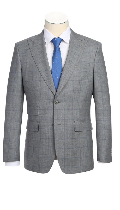 English Laundry Mens Suit EL92-55-092-GRY Wool Suit