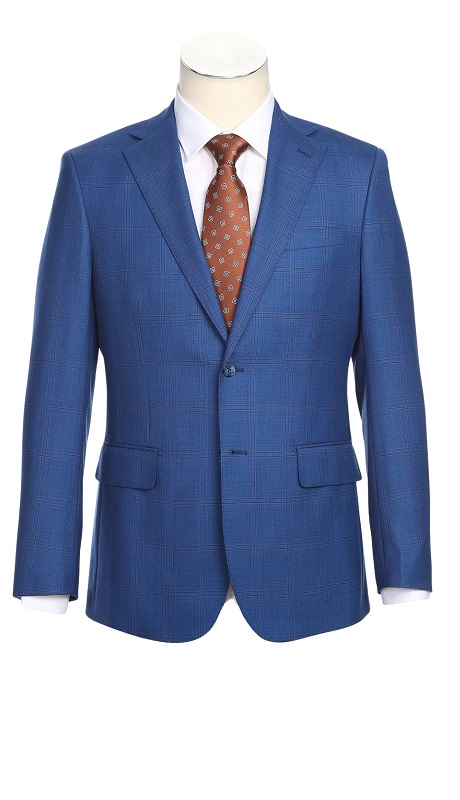 English Laundry Mens Suit EL92-58-410-BLUE Wool Suit
