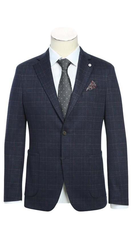 Pellagio Mens Blazer PF23-14-NAVY ( Half Canvas Blazer )
