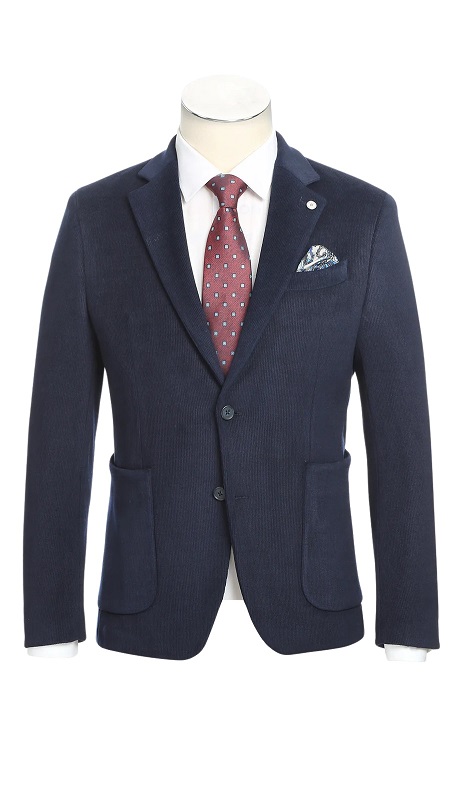 Pellagio Mens Blazer PF24-9-NAVY-BLUE ( Half Canvas Blazer )