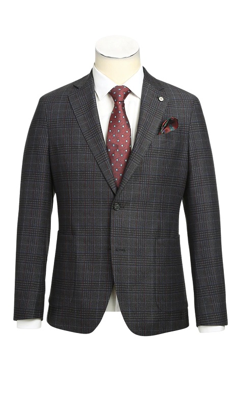 Pellagio Mens Blazer PF24-12-BLU-BLK ( Half Canvas Blazer )