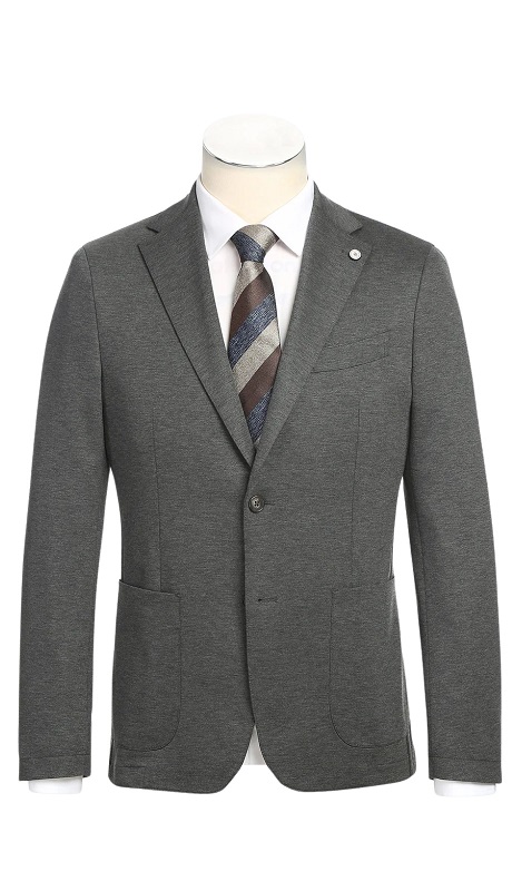 Pellagio Men's Suit PF24-15-GRY (Half Canvas Suits)