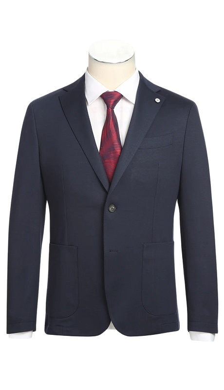 Pellagio Men's Suit PF24-16-MID-NAVY (Half Canvas Suits)