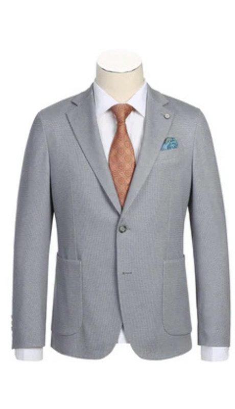 Pellagio Mens Blazer PS23-1-GRY ( Half Canvas Blazer )