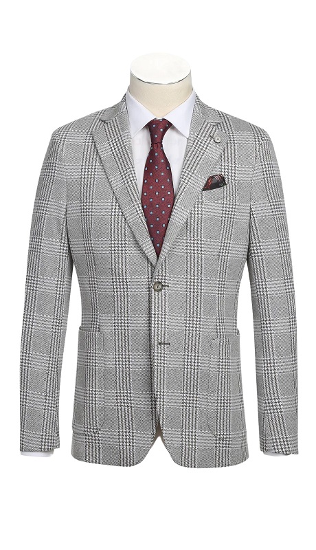 Pellagio Mens Blazer PS24-8-GRY ( Half Canvas Blazer )