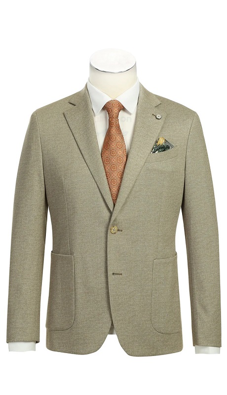 Pellagio Mens Blazer PS24-1-BEIGE ( Half Canvas Blazer )