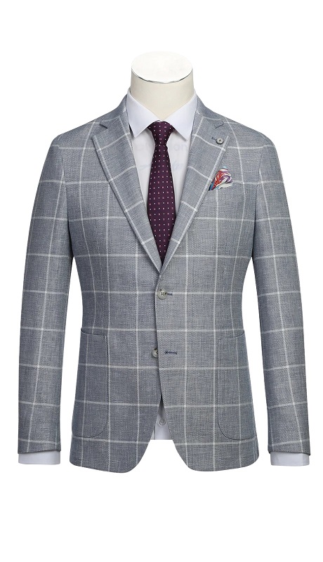 Pellagio Mens Blazer PS24-7-BLU-WHT ( Half Canvas Blazer )