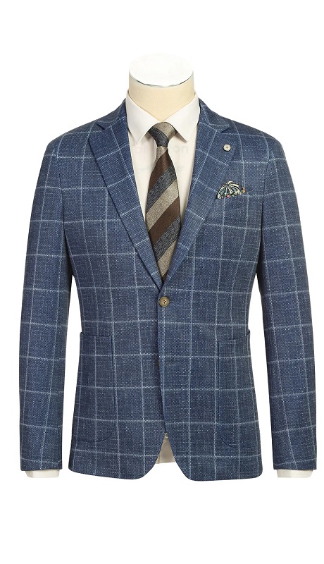 Pellagio Mens Blazer PS25-6-BLUE ( Half Canvas Blazer )