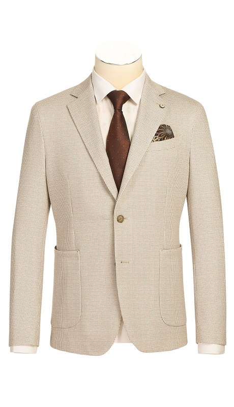 Pellagio Mens Blazer PS25-10-BEIGE (  Half Canvas Blazer )