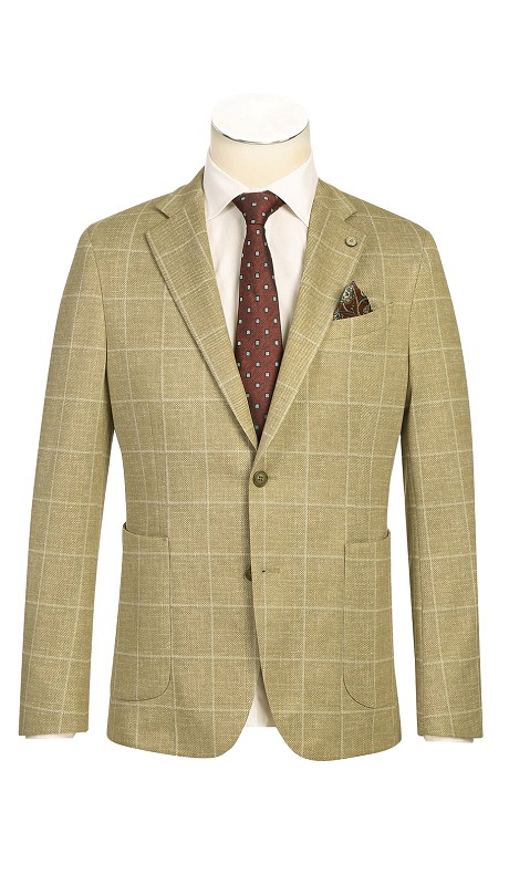 Pellagio Mens Blazer PS25-2-RATTAN ( Half Canvas Blazer )