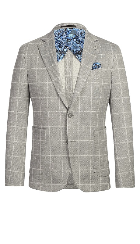 Pellagio Mens Blazer PS25-4-GRY ( Half Canvas Blazer )